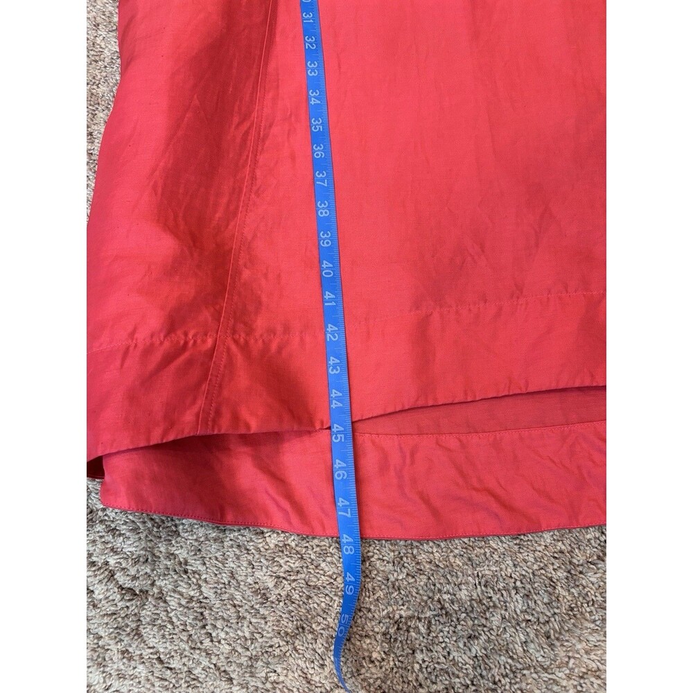J Jill Elliptical Hem A-line Linen Blend Midi Dress pink Coral Size XL - Picture 5 of 7